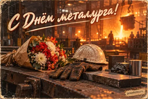 Открытка «День металлурга»: С Днём металлурга!