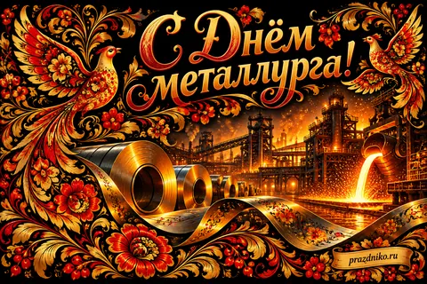 Открытка «День металлурга»: С Днём металлурга!