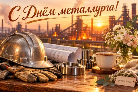 Открытка «День металлурга»: С Днём металлурга!