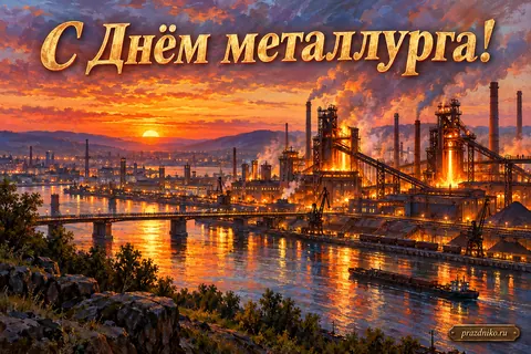 Открытка «День металлурга»: С Днём металлурга!