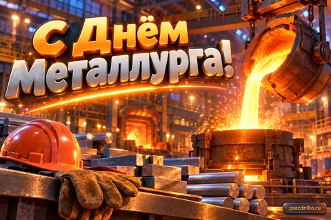 Открытка «День металлурга»: С Днём Металлурга!