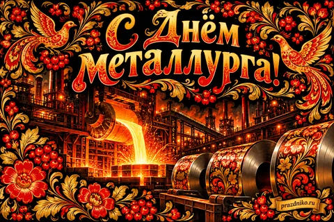 Открытка «День металлурга»: С Днём металлурга!