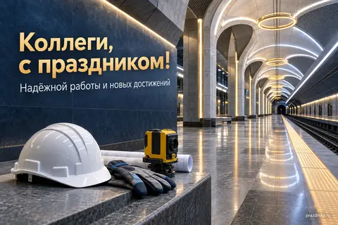 Открытка «День метростроителя» — коллегам: Коллеги, с праздником!
Надёжной работы и новых достижений
prazdniko.ru