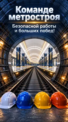 Открытка «День метростроителя» — коллегам: Команде метростроя
Безопасной работы и больших побед!
prazdniko.ru