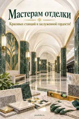 Открытка «День метростроителя» — отделочникам: Мастерам отделки
Красивых станций и заслуженной гордости!
prazdniko.ru