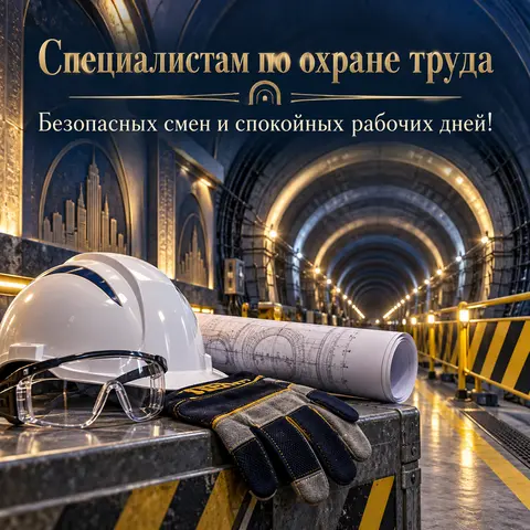 Открытка «День метростроителя» — специалистам по охране труда: Специалистам по охране труда
Безопасных смен и спокойных рабочих дней!
prazdniko.ru