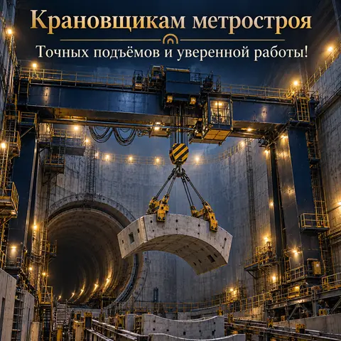 Открытка «День метростроителя» — крановщикам: Крановщикам метростроя
Точных подъёмов и уверенной работы!
prazdniko.ru