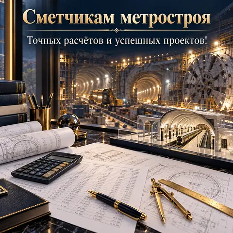 Открытка «День метростроителя» — сметчикам: Сметчикам метростроя
Точных расчётов и успешных проектов!
prazdniko.ru