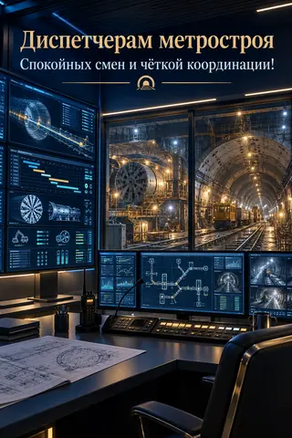 Открытка «День метростроителя» — диспетчерам: Диспетчерам метростроя
Спокойных смен и чёткой координации!
prazdniko.ru