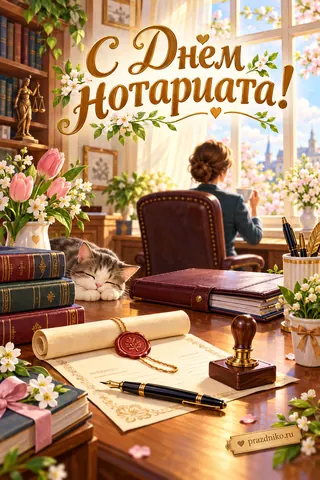 Открытка «День нотариата»: С Днём нотариата!