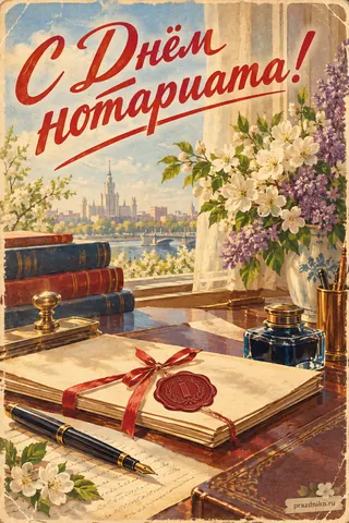 Открытка «День нотариата»: С Днём нотариата!