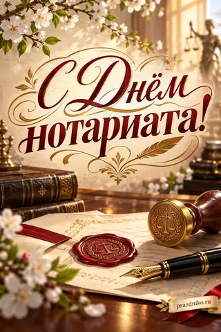 Открытка «День нотариата»: С Днём нотариата!