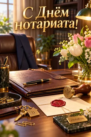 Открытка «День нотариата»: С Днём нотариата!