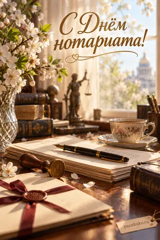 Открытка «День нотариата»: С Днём нотариата!