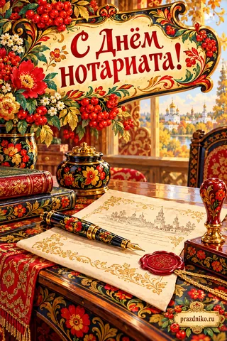 Открытка «День нотариата»: С Днём нотариата!