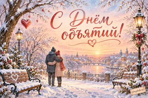 Открытка «День объятий»: С Днём объятий!