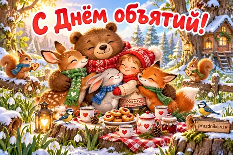 Открытка «День объятий»: С Днём объятий!