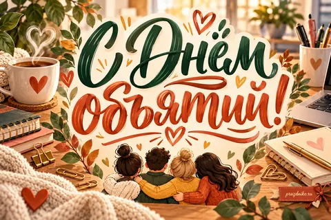 Открытка «День объятий»: С Днём объятий!