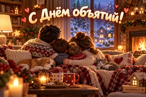 Открытка «День объятий»: С Днём объятий!