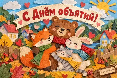 Открытка «День объятий»: С Днём объятий!