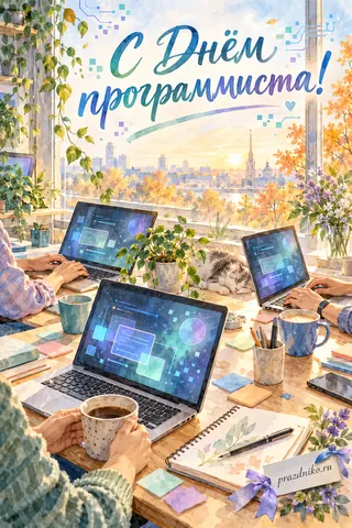 Открытка «День программиста»: С Днём программиста!