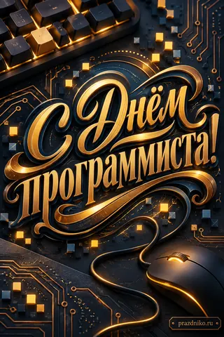 Открытка «День программиста»: С Днём программиста!