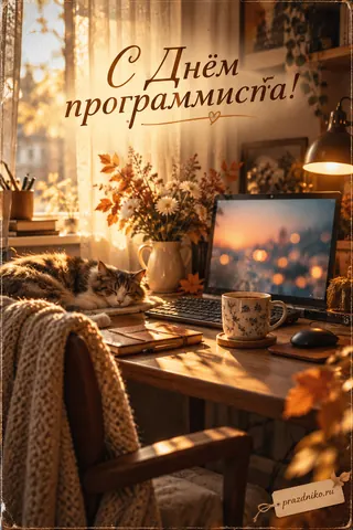 Открытка «День программиста»: С Днём программиста!