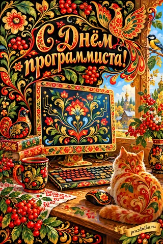 Открытка «День программиста»: С Днём программиста!