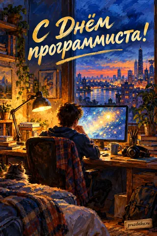 Открытка «День программиста»: С Днём программиста!
