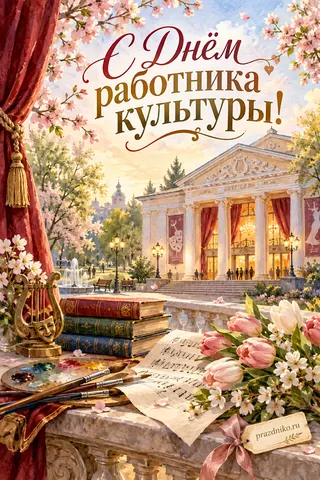 Открытка «День работника культуры»: С Днём работника культуры!