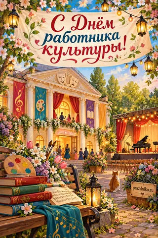 Открытка «День работника культуры»: С Днём работника культуры!