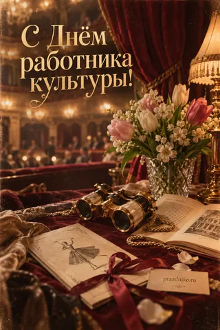 Открытка «День работника культуры»: С Днём работника культуры!