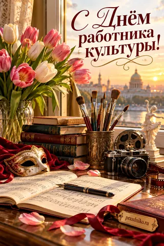 Открытка «День работника культуры»: С Днём работника культуры!