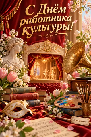 Открытка «День работника культуры»: С Днём работника культуры!