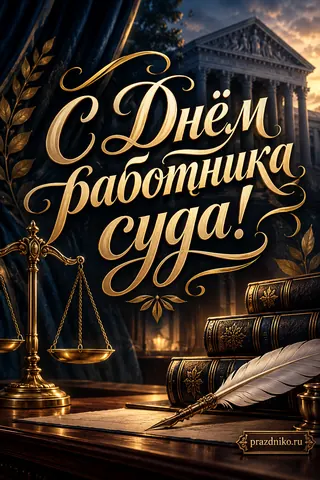 Открытка «День работника суда»: С Днём работника суда!