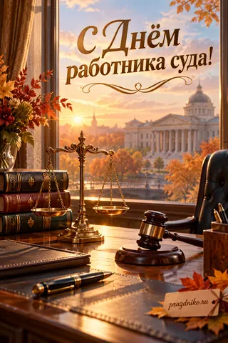 Открытка «День работника суда»: С Днём работника суда!