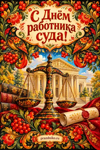 Открытка «День работника суда»: С Днём работника суда!