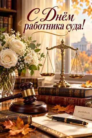 Открытка «День работника суда»: С Днём работника суда!