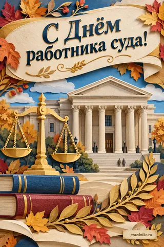 Открытка «День работника суда»: С Днём работника суда!