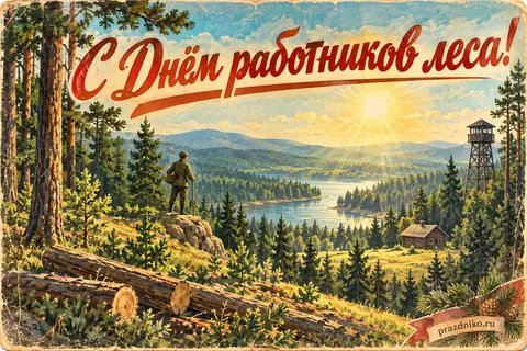 Открытка «День работников леса»: С Днём работников леса!