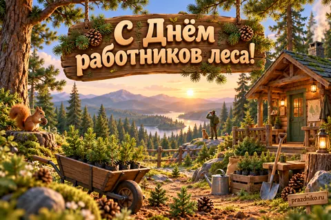 Открытка «День работников леса»: С Днём
работников леса!