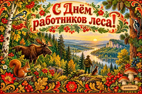 Открытка «День работников леса»: С Днём
работников леса!