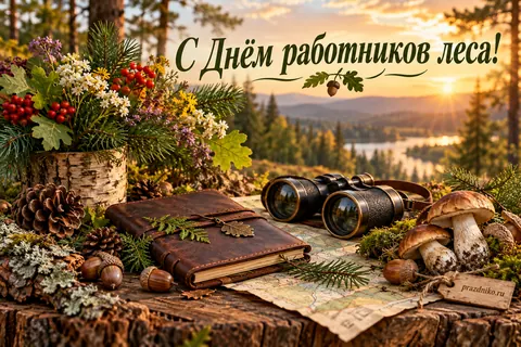 Открытка «День работников леса»: С Днём работников леса!