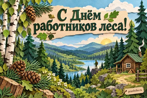 Открытка «День работников леса»: С Днём
работников леса!