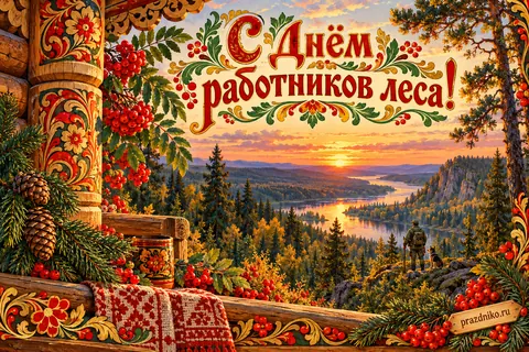 Открытка «День работников леса»: С Днём
работников леса!