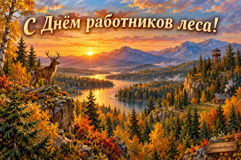 Открытка «День работников леса»: С Днём работников леса!
