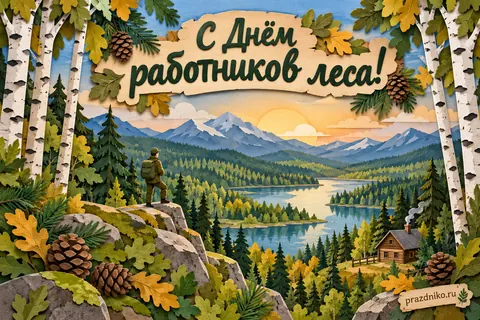 Открытка «День работников леса»: С Днём
работников леса!