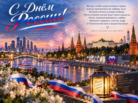 Открытка: День России