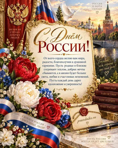Открытка: День России