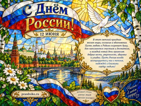 Открытка: День России